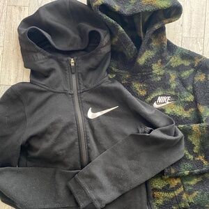 Nike Bundle Hooded Camouflage Pullover And Dri Fit Jacket